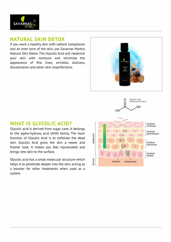 Exfoliating Natural Skin Detox - Savarnas Mantra