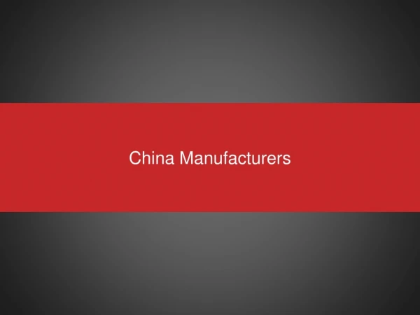 Chinese Manufacturers | MorphoMFG