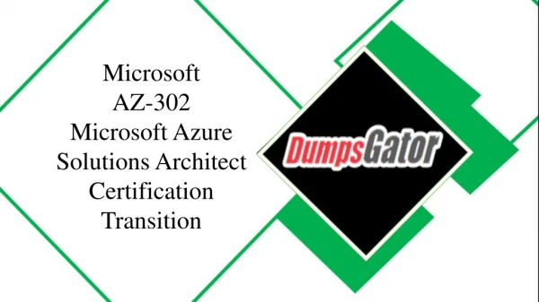 AZ-302 Dumps Questions