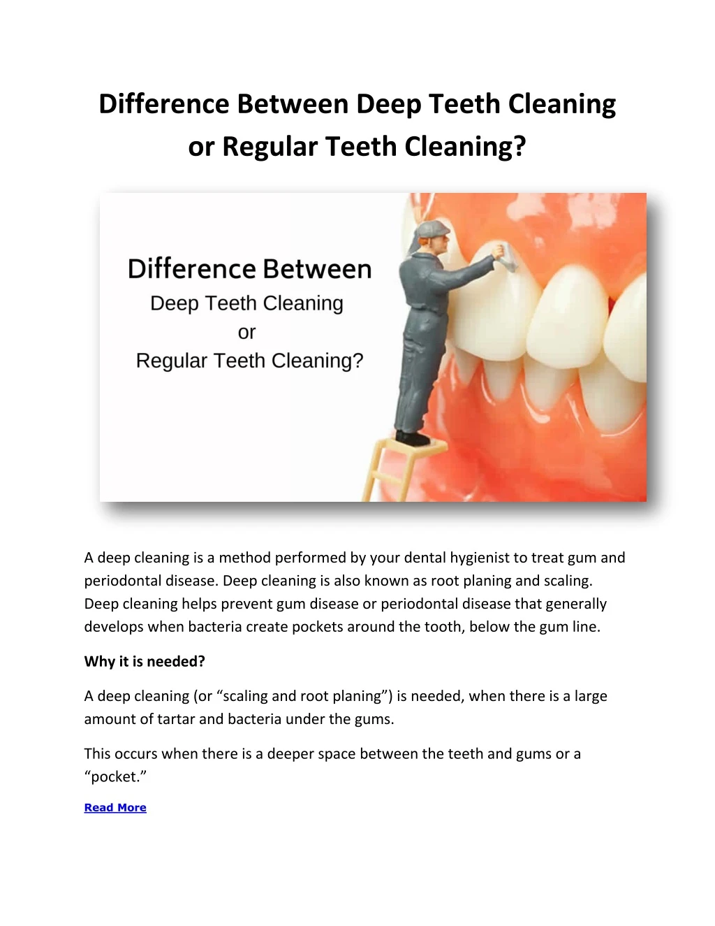 difference between deep teeth cleaning or regular