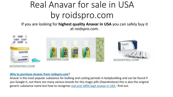 Buy real Anavar in USA safely online