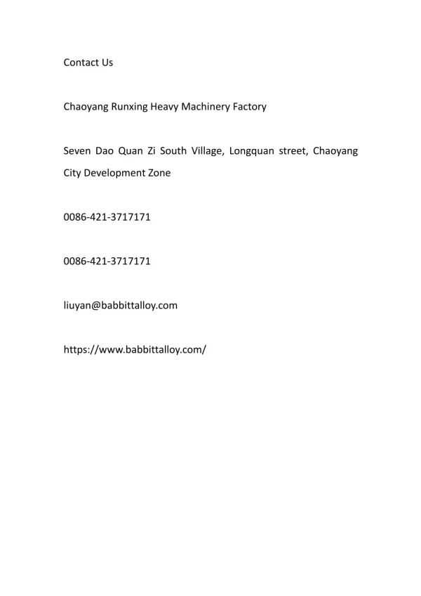 Chaoyang Runxing Heavy Machinery Bearing Factory