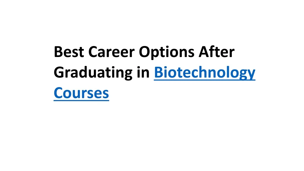 best career options after graduating