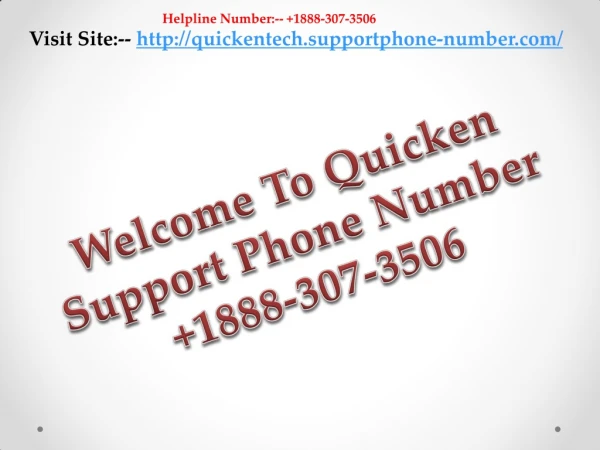 Get Quicken Support Number 1(844) 454 7202