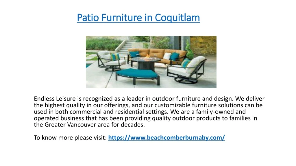 patio furniture in coquitlam