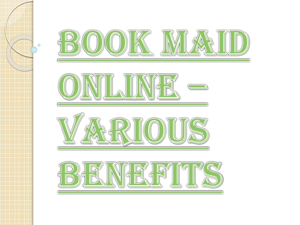 book maid online various benefits