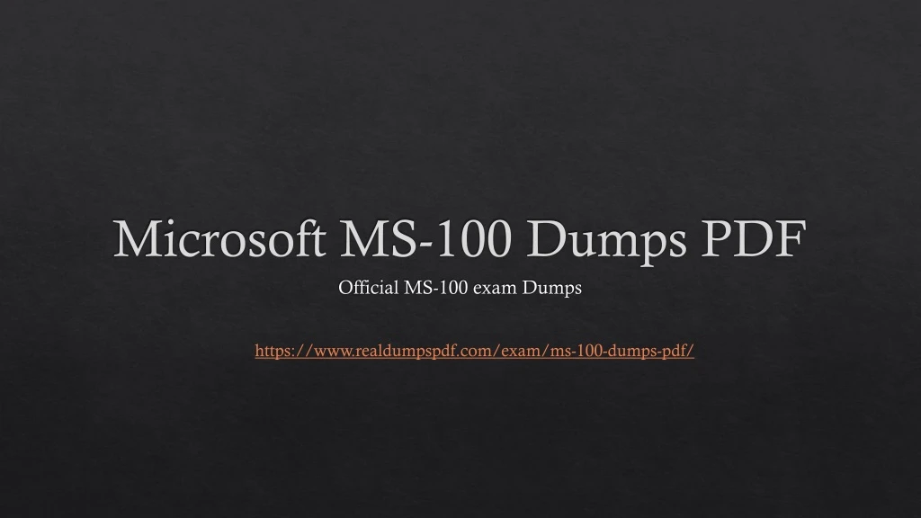 microsoft ms 100 dumps pdf