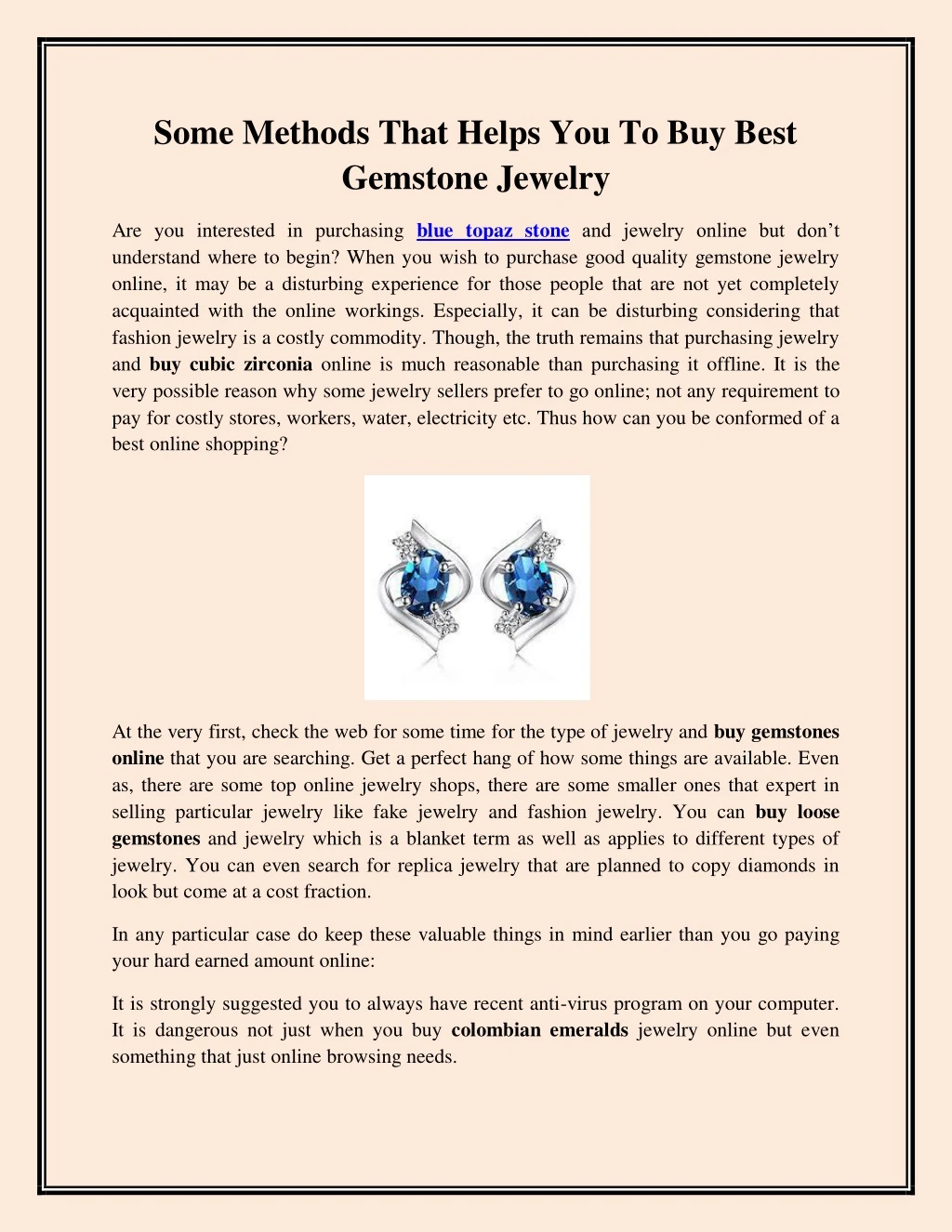 some methods that helps you to buy best gemstone