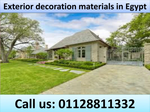 Exterior decoration materials in Egypt