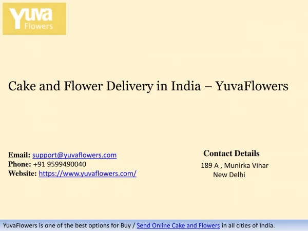 Flowers and Cake Delivery in India – YuvaFlowers