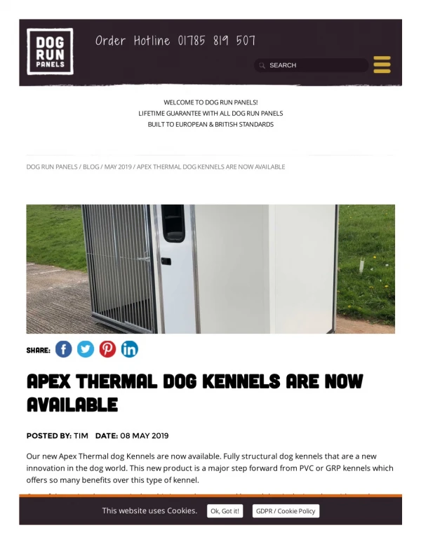 Apex Thermal Dog Kennels - Dog Run Panels