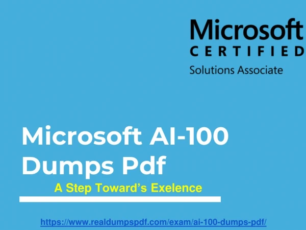 Microsoft AI-100 Dumps pdf ~ 100% Actual AI-100 Exam Questions