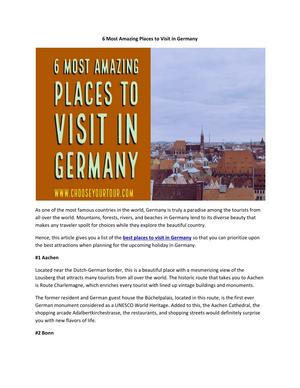 6 most amazing places to visit in germany