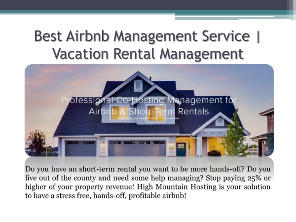 Best Airbnb Management Service | Vacation Rental Management