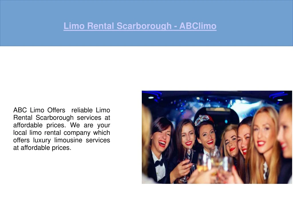 limo rental scarborough abclimo