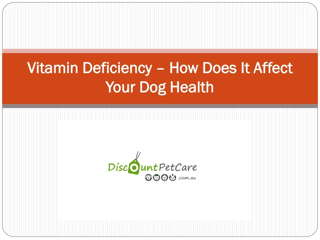 vitamin deficiency how does it affect your dog health