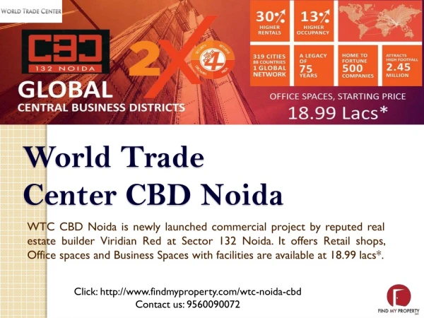 World Trade Center CBD Noida, Price List