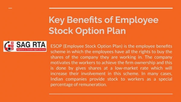 Information About Key Benefits of ESOP India