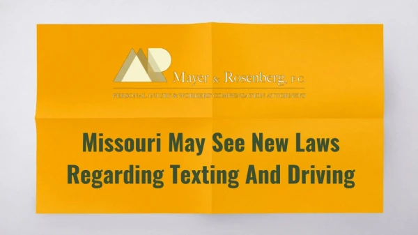 Missouri May See New Laws Regarding Texting And Driving
