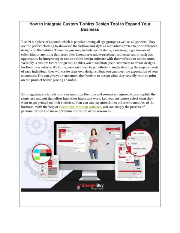 How to Integrate Custom T-shirts Design Tool to Expand Your Business