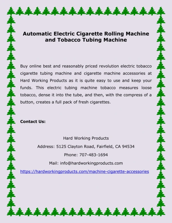 Automatic Electric Cigarette Rolling Machine and Tobacco Tubing Machine