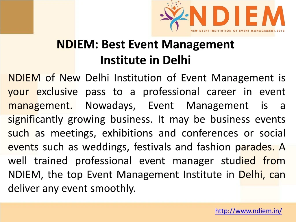 ndiem best event management institute in delhi