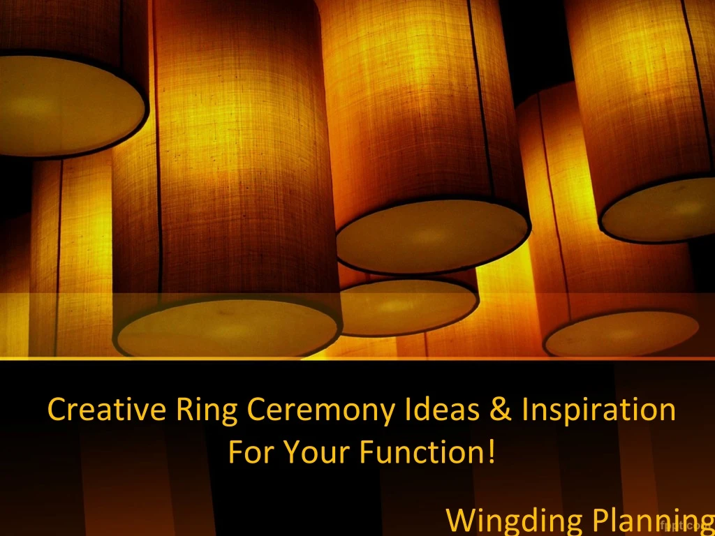 creative ring ceremony ideas inspiration for your function