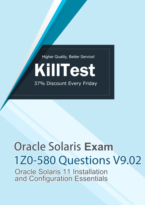 New 1Z0-580 Oracle Study Guide V9.02 | Killtest