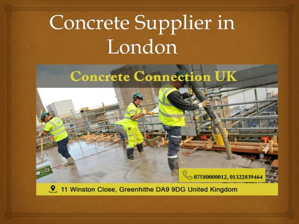 Concrete Conncection in London | Concreteconncection