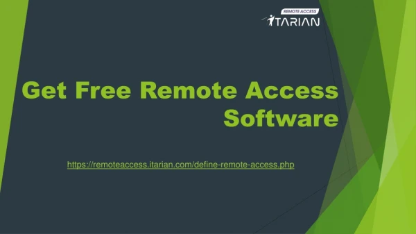 How to define remote access?