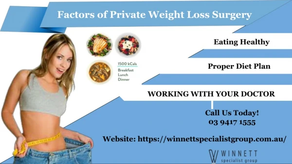 Factors of Private Weight Loss Surgery