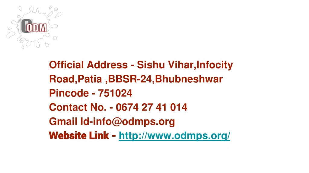 official address sishu vihar infocity road patia