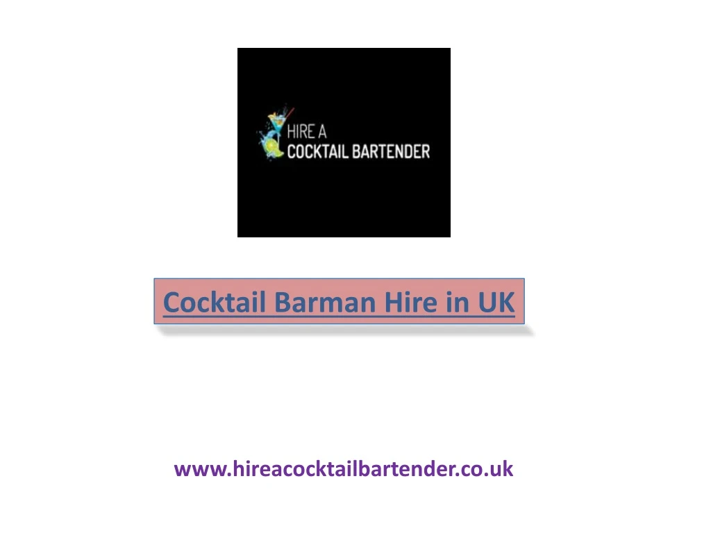 cocktail barman hire in uk