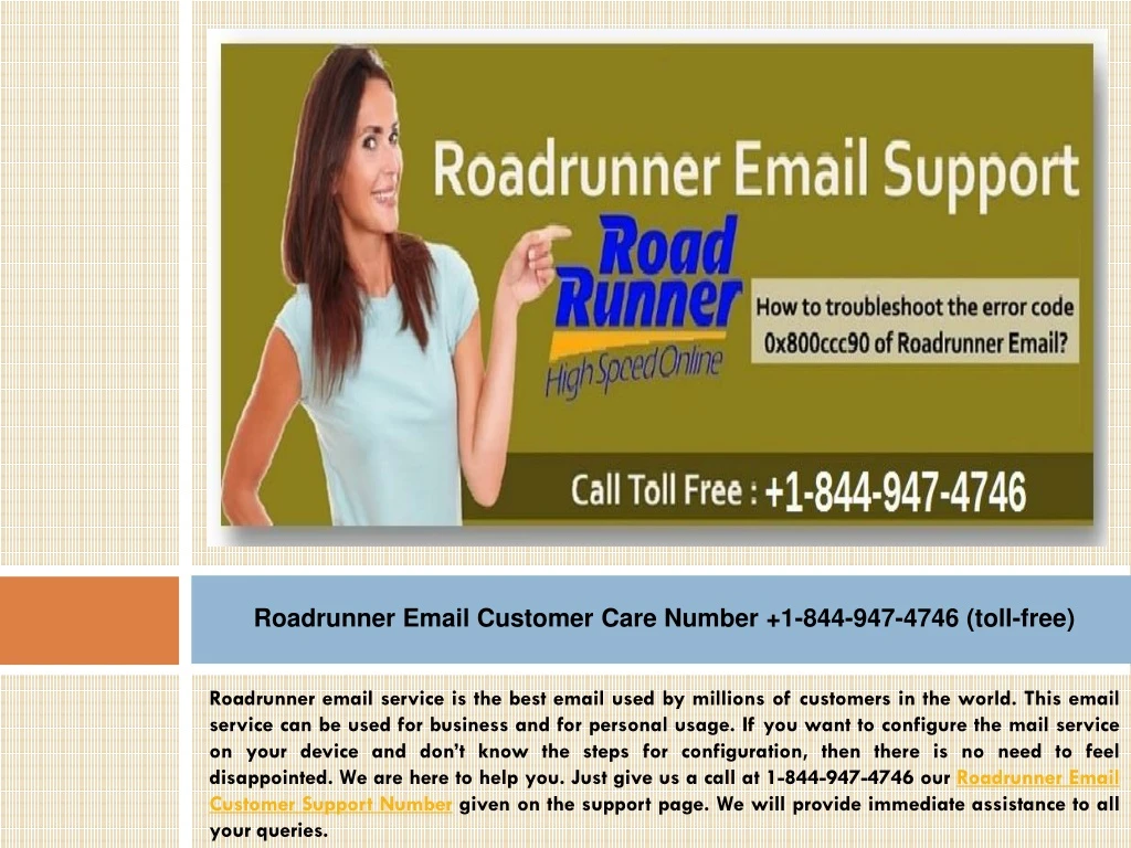 roadrunner email customer care number 1 844 947 4746 toll free