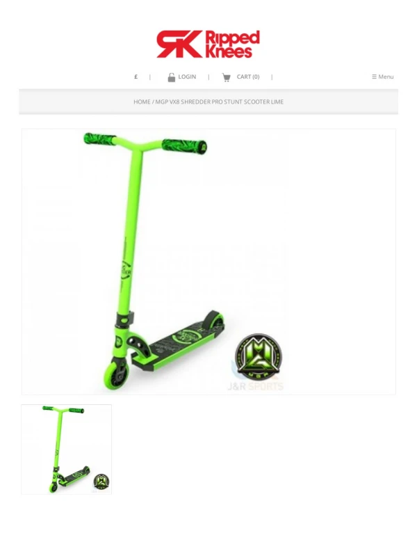 MGP Stunt Scooters - MGP VX8 Shredder Pro Lime