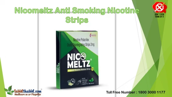 Buy Nicomeltz Anti Smoking Strips Online in India