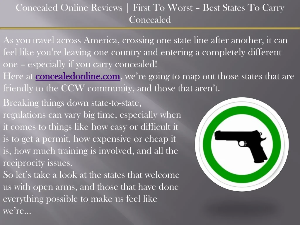 concealed online reviews first to worst best