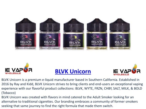 BLVK Unicorn Juice Vape | Wholesale Vape Liquid Supply US