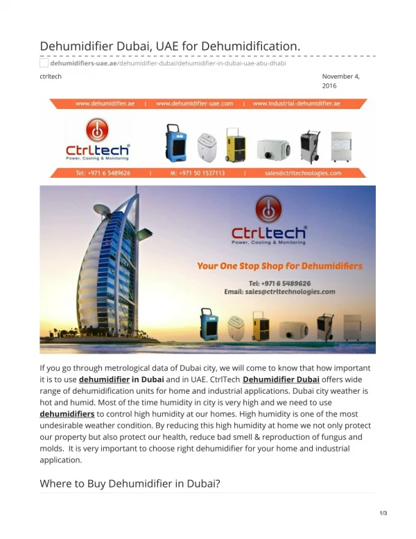 Dehumidifier Dubai, UAE for Dehumidification. #dehumidifier #dehumidifierdubai #dehumidifierUAE
