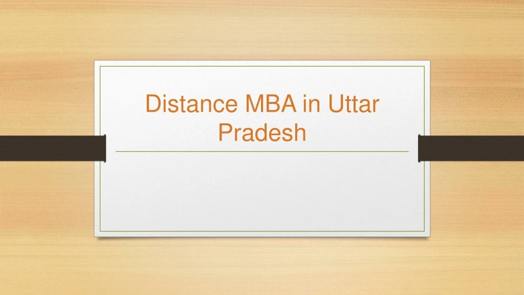 distance mba in uttar pradesh