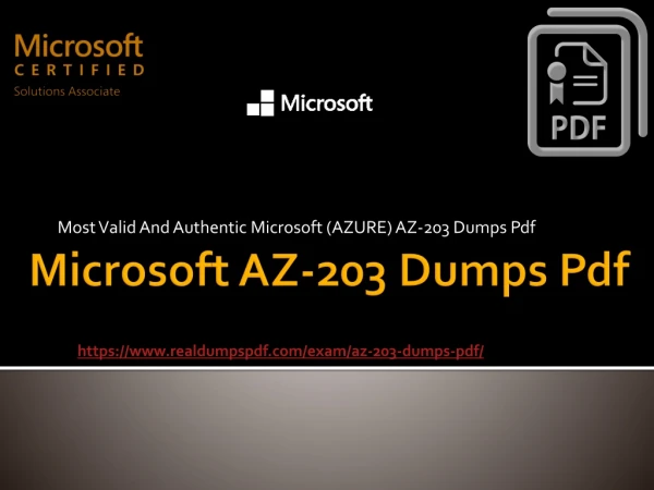 Microsoft AZ-203 Dumps Pdf ~ Unleash Your Study Skills