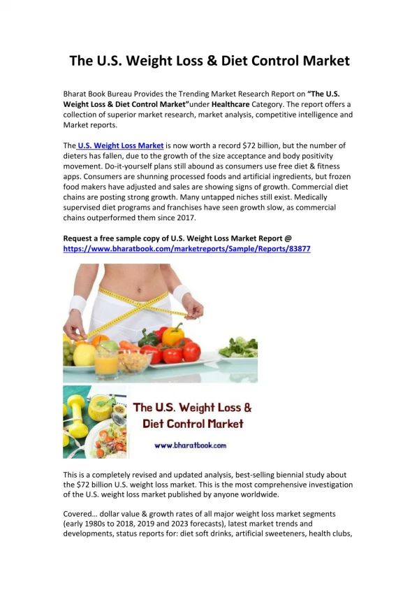 The U.S. Weight Loss & Diet Control Market