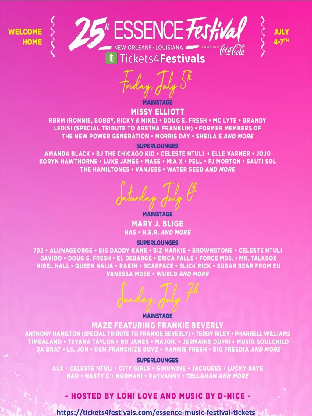 PPT Essence Music Festival Lineup Includes Missy Elliott, Pharrell