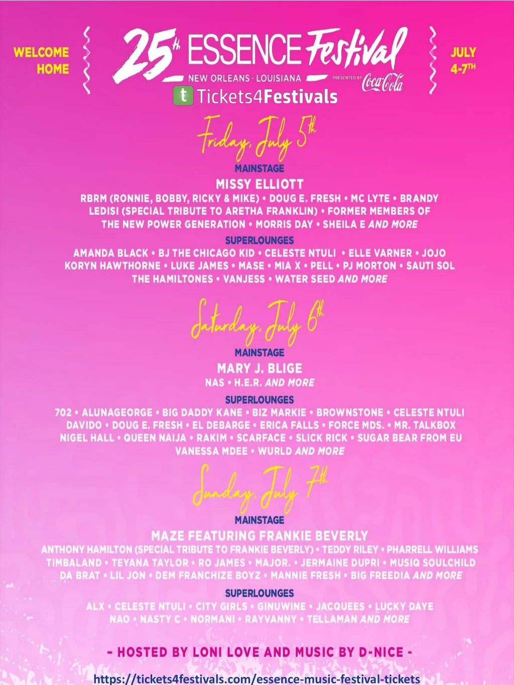 Essence Festival 2024 Lineup By Day By Day Joice Robenia