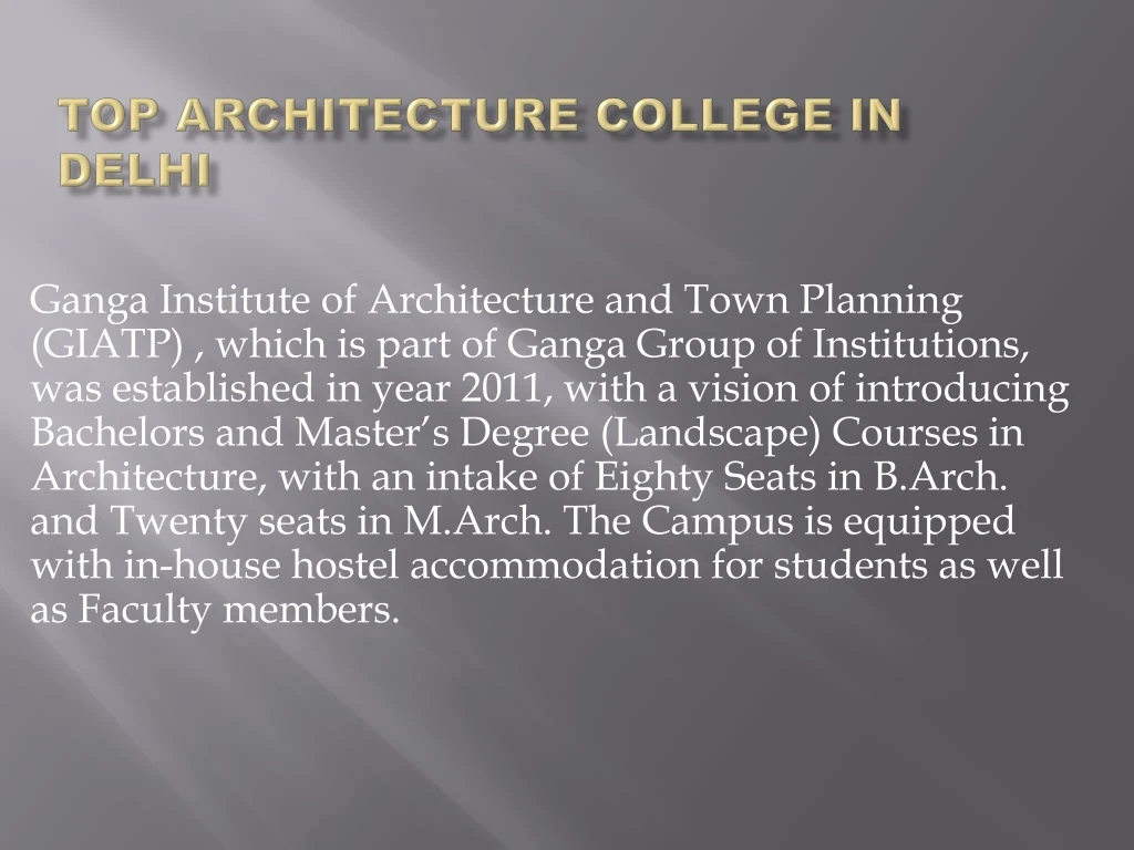 top architecture college in delhi