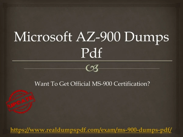 Microsoft AZ-900 Dumps Pdf - Perfect And Official AZ-900 Exam Questions