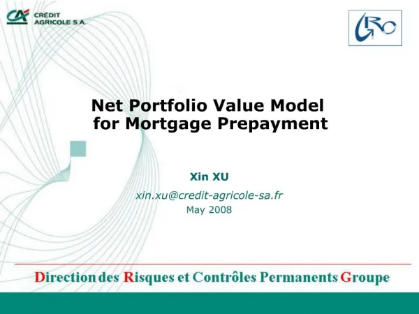 Net Portfolio Value Model for Mortgage Prepayment