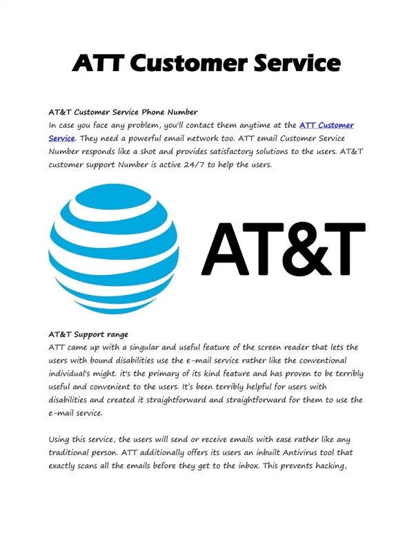 ATT Customer Service
