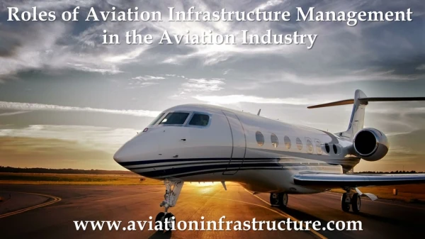 Roles of Aviation Infrastructure Management in the Aviation Industry