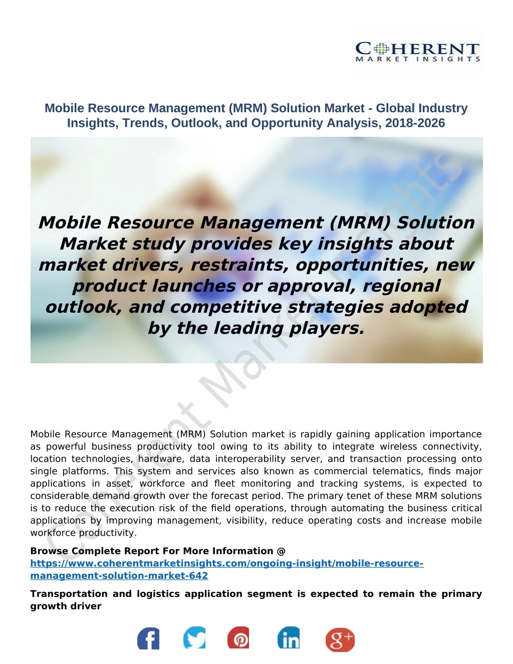 mobile resource management mrm solution market